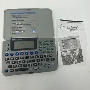 Royal dm3070 Electronic Organizer 96kb Memory Gray Backlit RoyalGlo with Manual
